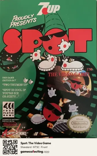Spot: The Video Game Nintendo Entertainment System, NTSC box front