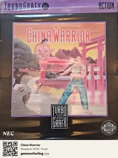 China Warrior TurboGrafx-16, NTSC box front