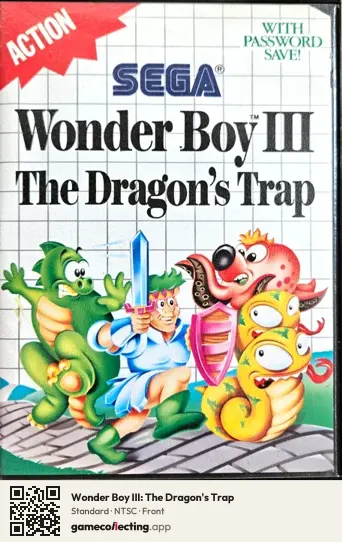Wonder Boy III: The Dragon's Trap Sega Master System, NTSC box front