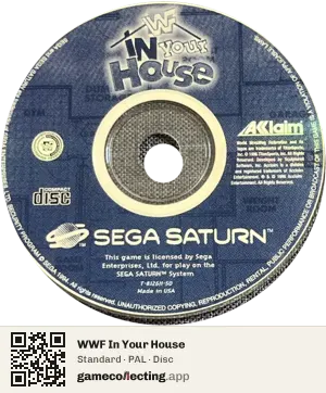 WWF In Your House Sega Saturn, PAL disc