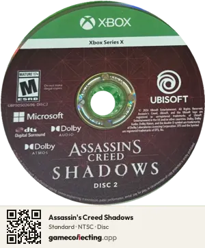 Assassin's Creed Shadows Xbox Series X, NTSC disc