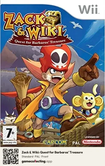 Zack & Wiki: Quest for Barbaros' Treasure Nintendo Wii, PAL box front