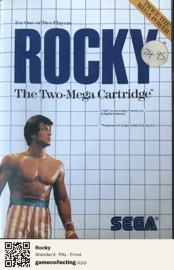 Rocky Sega Master System, PAL box front