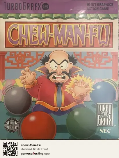 Chew-Man-Fu TurboGrafx-16, NTSC box front