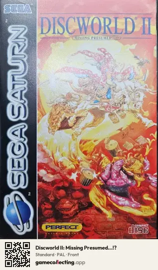 Discworld II: Missing Presumed...!? Sega Saturn, PAL box front