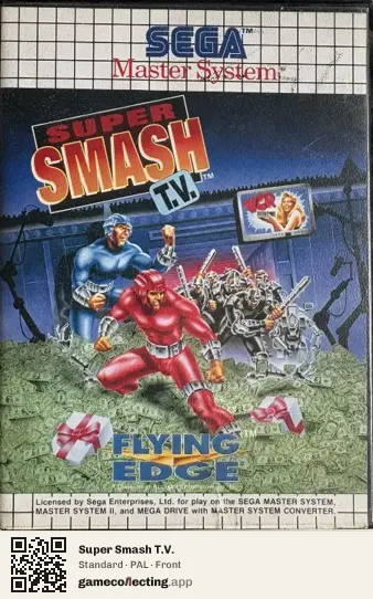 Super Smash T.V. Sega Master System, PAL box front