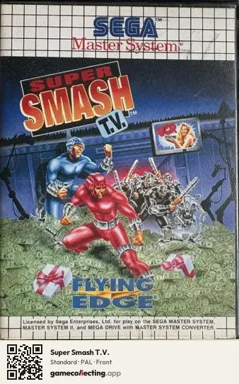 Super Smash T.V. Sega Master System, PAL box front
