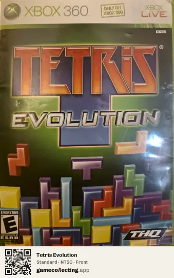 Tetris Evolution Xbox 360, NTSC box front