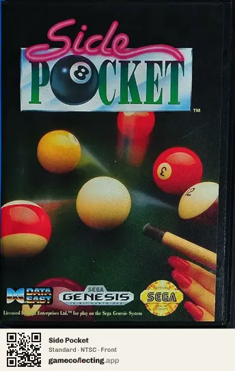 Side Pocket Sega Mega Drive / Genesis, NTSC box front