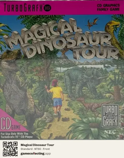 Magical Dinosaur Tour TurboGrafx-CD, NTSC box front