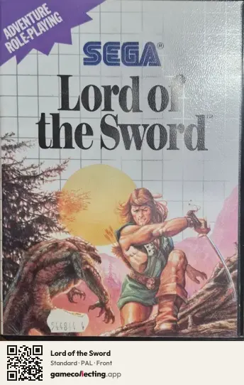 Lord of the Sword Sega Master System, PAL box front