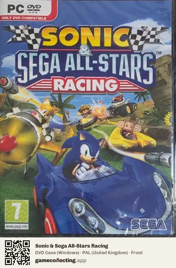 Sonic & Sega All-Stars Racing Computer, United Kingdom box front
