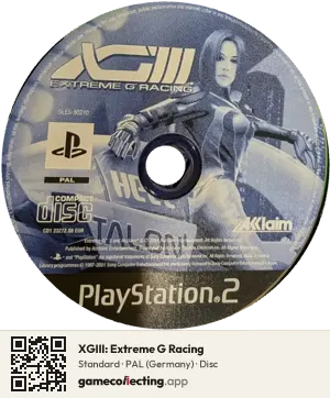 XGIII: Extreme G Racing PlayStation 2, PAL disc