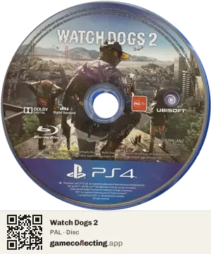 Watch Dogs 2 PlayStation 4, PAL disc