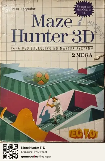 Maze Hunter 3-D Sega Master System, PAL box front