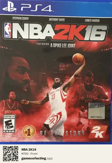 NBA 2K16 PlayStation 4, NTSC box front