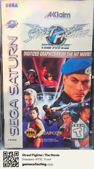 Street Fighter: The Movie Sega Saturn, NTSC box front