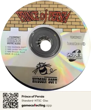 Prince of Persia TurboGrafx-CD, NTSC disc