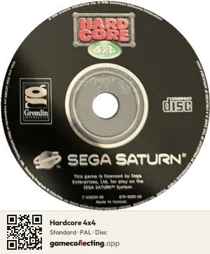 Hardcore 4x4 Sega Saturn, PAL disc