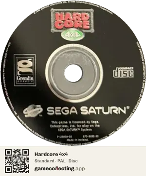 Hardcore 4x4 Sega Saturn, PAL disc