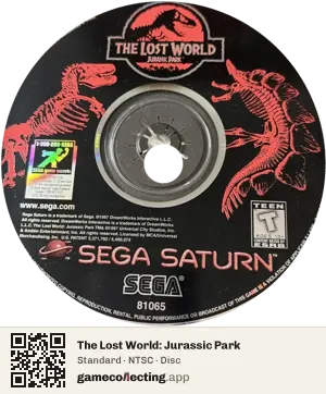 The Lost World: Jurassic Park Sega Saturn, NTSC disc
