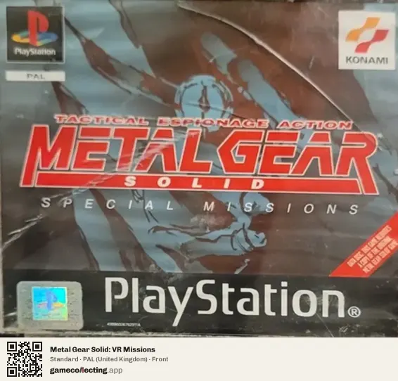 Metal Gear Solid: VR Missions PlayStation, United Kingdom box front