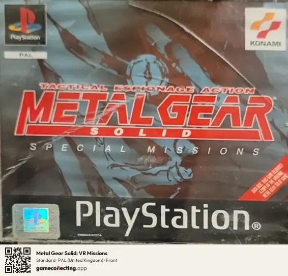 Metal Gear Solid: VR Missions PlayStation, United Kingdom box front