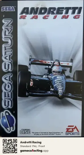 Andretti Racing Sega Saturn, PAL box front