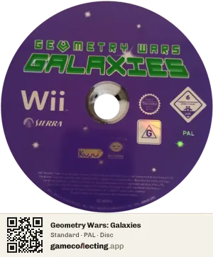 Geometry Wars: Galaxies Nintendo Wii, PAL disc