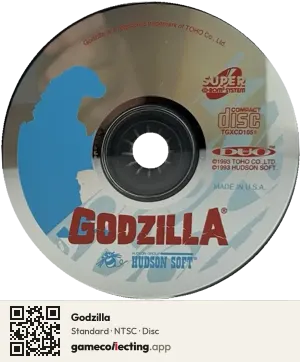 Godzilla TurboGrafx-CD, NTSC disc