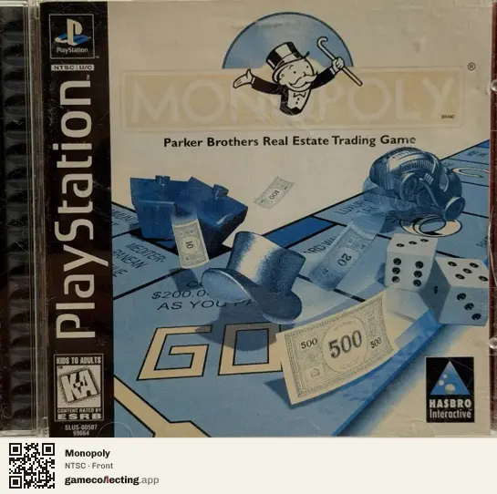 Monopoly PlayStation, NTSC box front