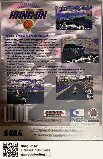Hang-On GP Sega Saturn, NTSC box back