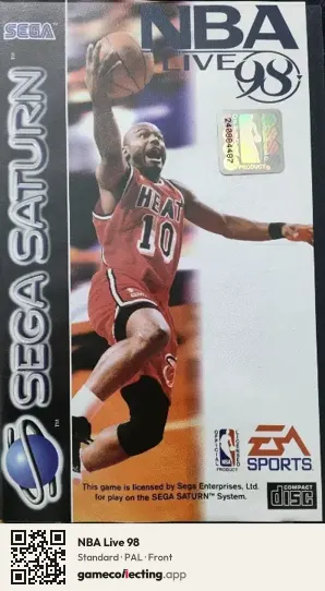 NBA Live 98 Sega Saturn, PAL box front