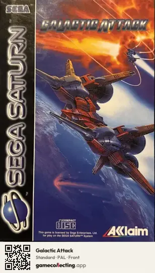 Galactic Attack Sega Saturn, PAL box front