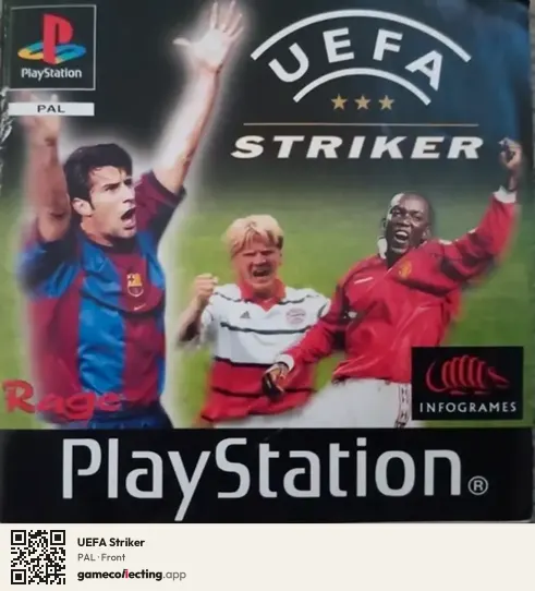 UEFA Striker PlayStation, PAL box front