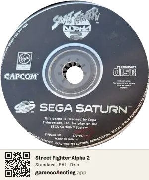 Street Fighter Alpha 2 Sega Saturn, PAL disc