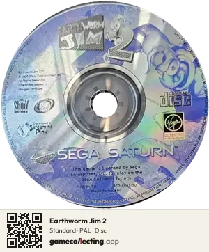 Earthworm Jim 2 Sega Saturn, PAL disc