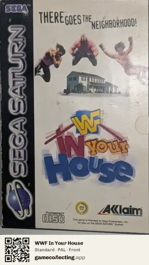 WWF In Your House Sega Saturn, PAL box front