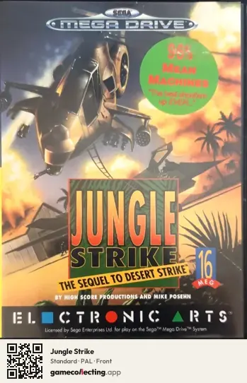 Jungle Strike Sega Mega Drive / Genesis, PAL box front