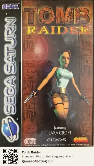 Tomb Raider Sega Saturn, United Kingdom box front