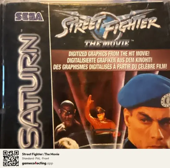 Street Fighter: The Movie Sega Saturn, PAL box front