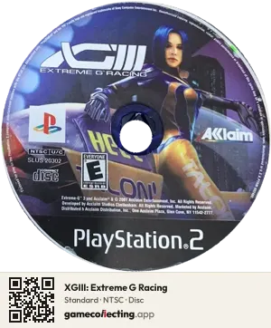 XGIII: Extreme G Racing PlayStation 2, NTSC disc