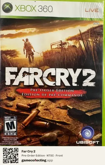 Far Cry 2 Xbox 360, NTSC box front