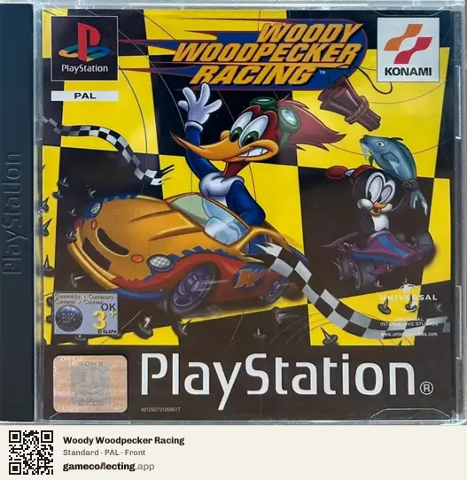 Woody Woodpecker Racing PlayStation, PAL box front
