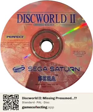 Discworld II: Missing Presumed...!? Sega Saturn, PAL disc