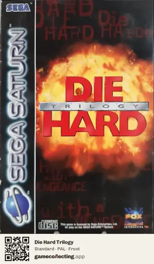 Die Hard Trilogy Sega Saturn, PAL box front