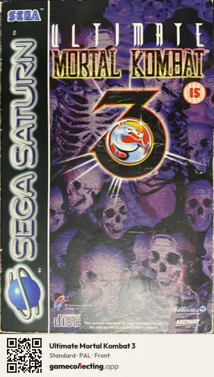 Ultimate Mortal Kombat 3 Sega Saturn, PAL box front