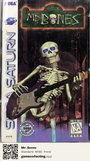 Mr. Bones Sega Saturn, NTSC box front
