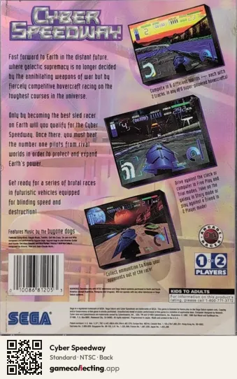 Cyber Speedway Sega Saturn, NTSC box back