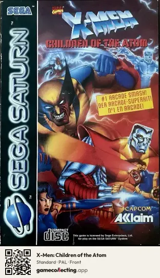 X-Men: Children of the Atom Sega Saturn, PAL box front